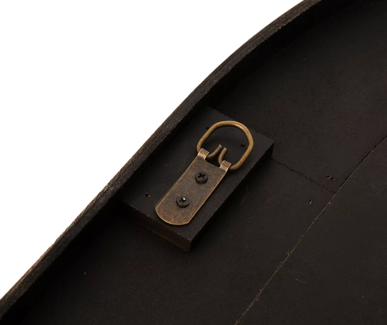 Natural Brown Arching Windowpane Wall Mirror, (40.16") 3 Natural Brown Arching Windowpane Wall Mirror, (40.16") - Image 3