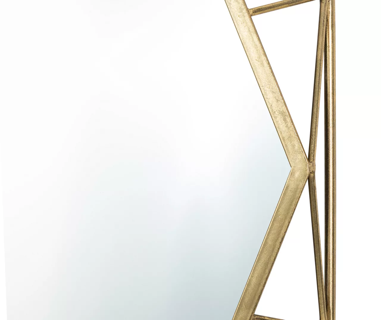 Gold Octagon Geometric-Border Wall Mirror, (28.15") 6 Gold Octagon Geometric-Border Wall Mirror, (28.15") - Image 6