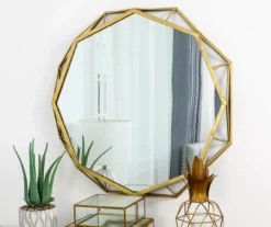 Gold Octagon Geometric-Border Wall Mirror, (28.15") 15 Gold Octagon Geometric-Border Wall Mirror, (28.15") -Cuisinart Store 810546468 8