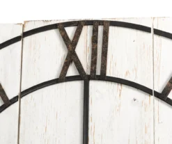 Black & White Distressed Roman Numeral 3-Piece Farmhouse Wall Clock Set, (31.5") 14 Black & White Distressed Roman Numeral 3-Piece Farmhouse Wall Clock Set, (31.5") -Cuisinart Store 810546473 7