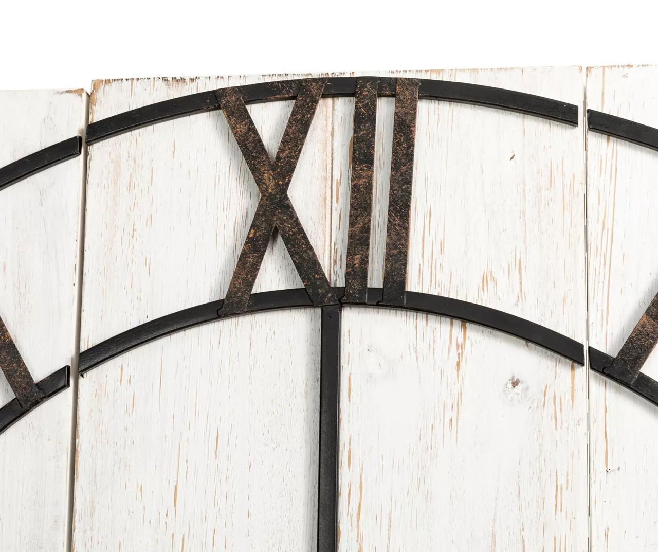 Black & White Distressed Roman Numeral 3-Piece Farmhouse Wall Clock Set, (31.5") 7 Black & White Distressed Roman Numeral 3-Piece Farmhouse Wall Clock Set, (31.5") - Image 7