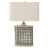 Gray Basketweave Deondra Table Lamp