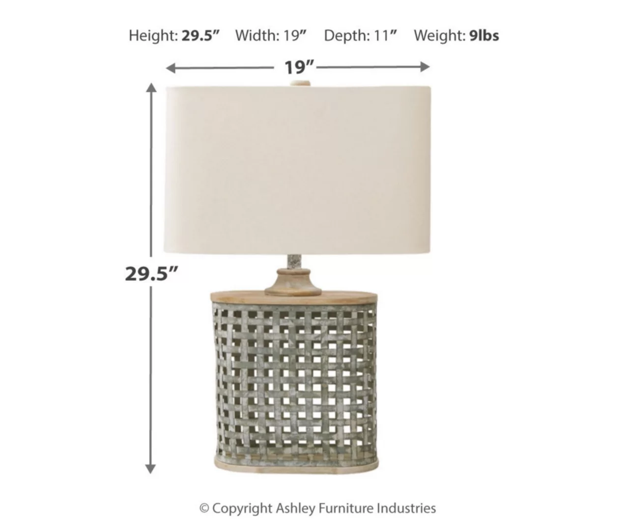 Gray Basketweave Deondra Table Lamp 3 Gray Basketweave Deondra Table Lamp - Image 3