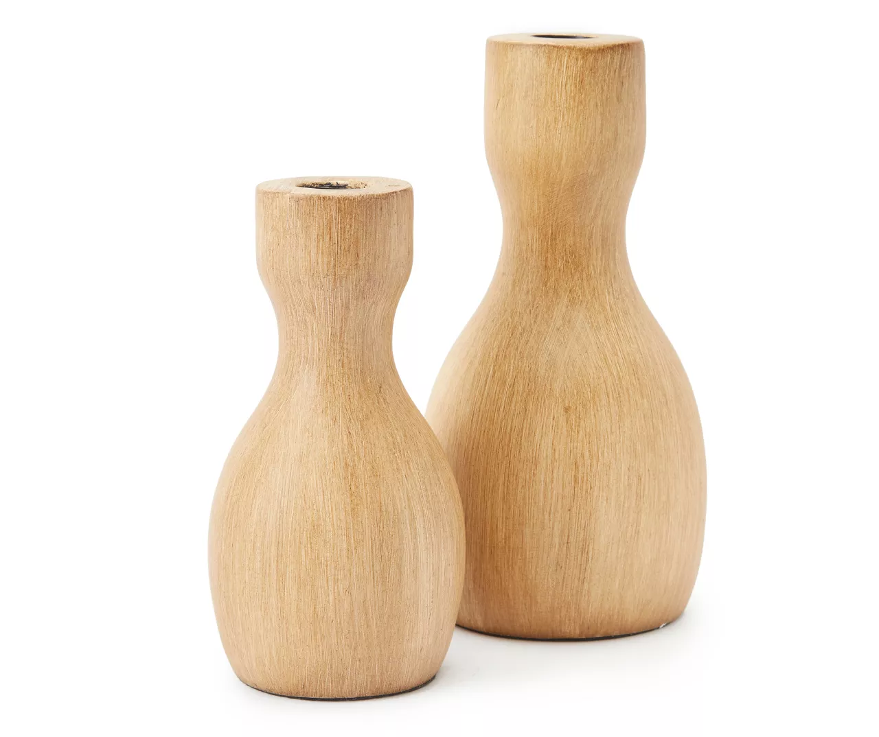 Brown Urn Taper Candle Holder, (10") 2 Brown Urn Taper Candle Holder, (10") - Image 2