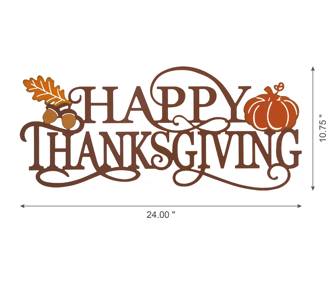 "Happy Thanksgiving" Leaves & Pumpkin Wordscript Wall Decor 5 "Happy Thanksgiving" Leaves & Pumpkin Wordscript Wall Decor - Image 5