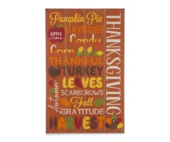 Colorful Thanksgiving Sentiments Hanging Wall Decor