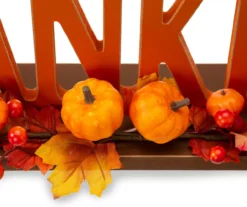 "Thankful" Pumpkin, Berries & Leaves Wordscript Tabletop Decor 11 "Thankful" Pumpkin, Berries & Leaves Wordscript Tabletop Decor -Cuisinart Store 810547801 5