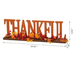 "Thankful" Pumpkin, Berries & Leaves Wordscript Tabletop Decor 12 "Thankful" Pumpkin, Berries & Leaves Wordscript Tabletop Decor -Cuisinart Store 810547801 6