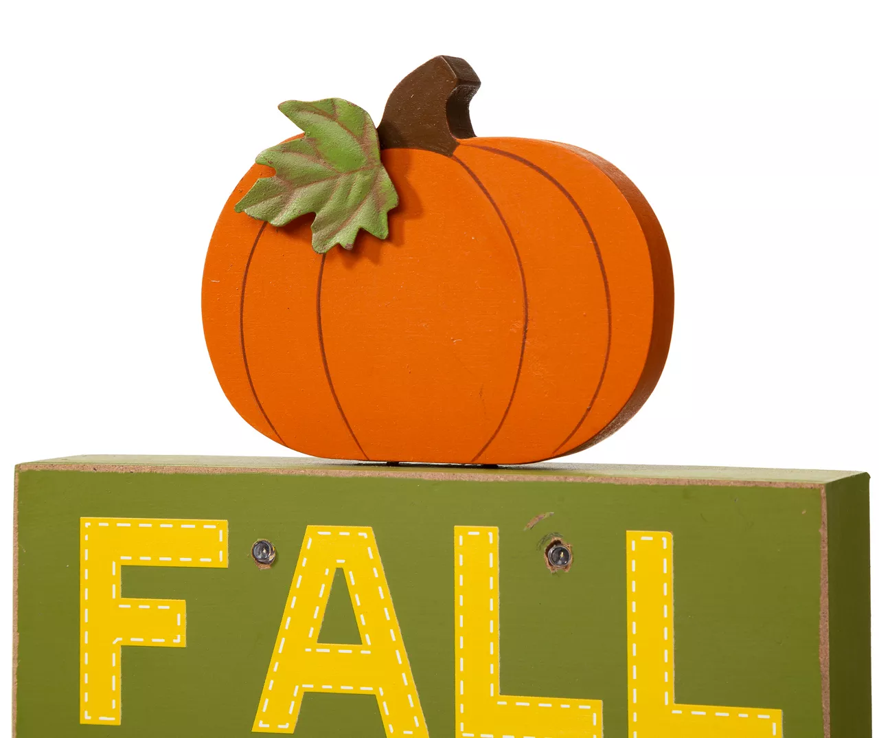 "Fall, Leaves, Pumpkin" Pumpkin & Letter Block LED Tabletop Decor 5 "Fall, Leaves, Pumpkin" Pumpkin & Letter Block LED Tabletop Decor - Image 5