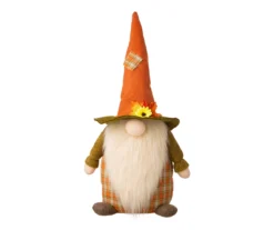 24" Fall Plaid Gnome Standing Decor