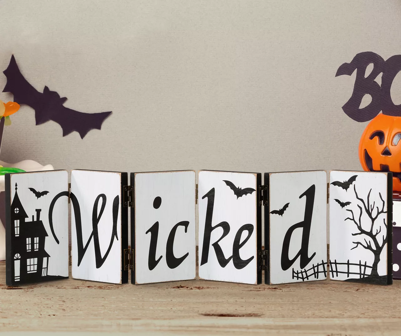 "Spooky" & "Wicked" Dual Sided Hinged Tabletop Decor 10 "Spooky" & "Wicked" Dual Sided Hinged Tabletop Decor - Image 10