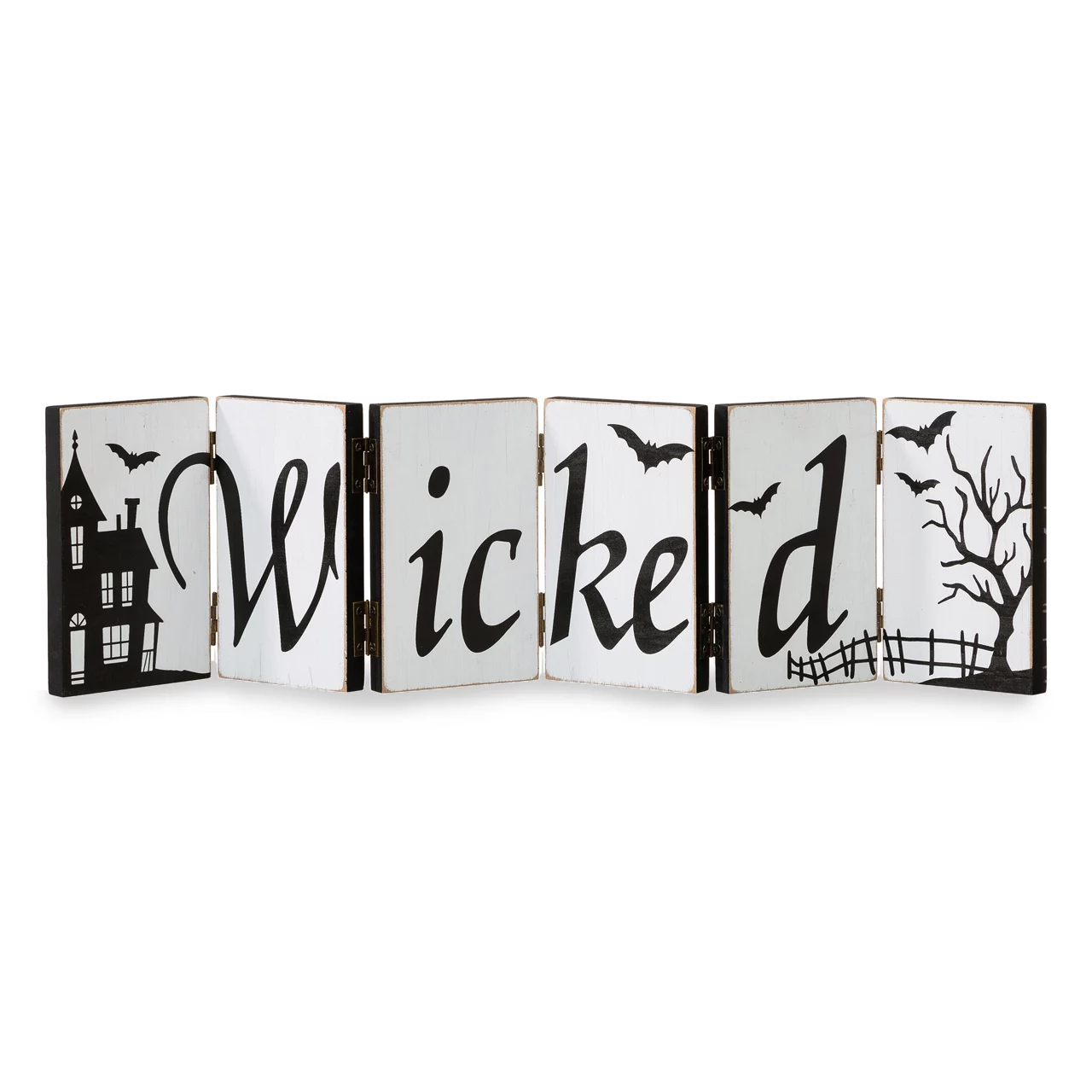 "Spooky" & "Wicked" Dual Sided Hinged Tabletop Decor 2 "Spooky" & "Wicked" Dual Sided Hinged Tabletop Decor - Image 2