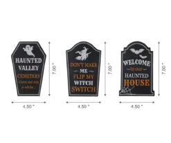 Halloween Sentiments 3-Piece Tombstone Tabletop Decor Set -Cuisinart Store 810547839 4