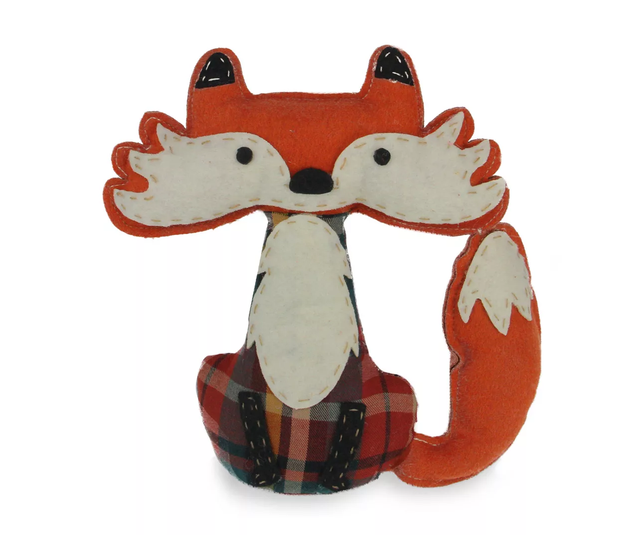 Northlight Plaid Sitting Fox Plush Tabletop Decor 1 Northlight Plaid Sitting Fox Plush Tabletop Decor