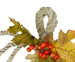 Northlight Leaf & Berry Rope Pumpkin Wall Decor -Cuisinart Store 810548159 2
