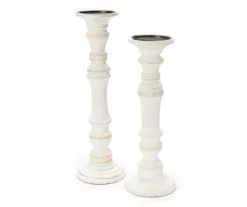Whitewash Finial Pillar Candle Holder, (16") 3 Whitewash Finial Pillar Candle Holder, (16") -Cuisinart Store 810548572 810548573 1 1