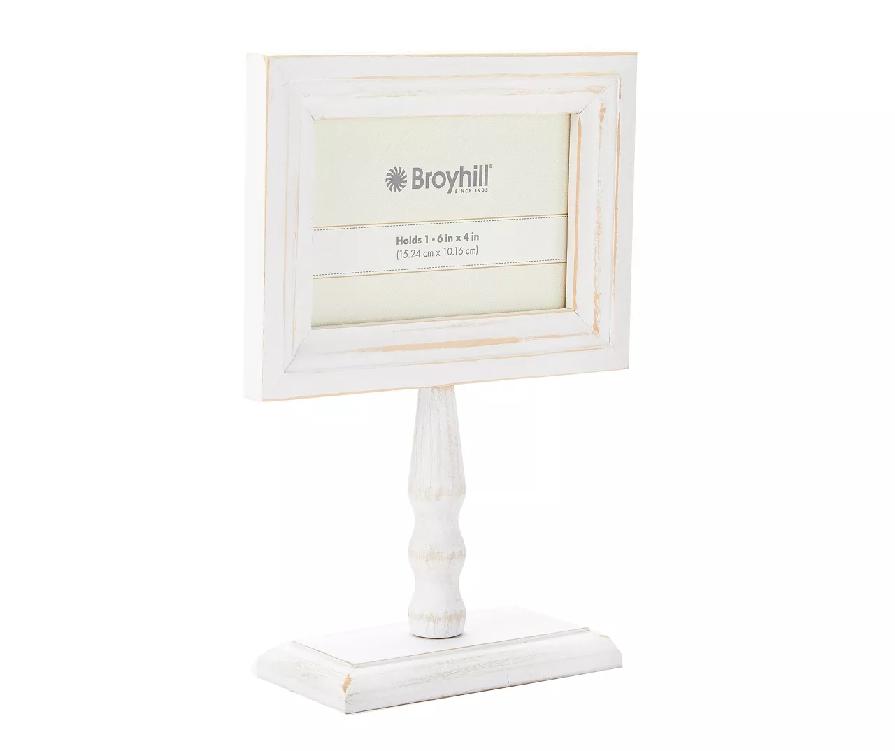 Whitewash Pedestal Picture Frame, (4" X 6") 2 Whitewash Pedestal Picture Frame, (4" X 6") - Image 2