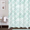 Montague Aqua & White Quatrefoil Lattice 14-Piece Bath Set