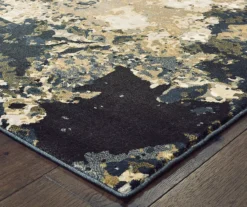 Bocleah Navy & White Distressed Textured Area Rug, (2.3' X 7.6') -Cuisinart Store 810551245 5