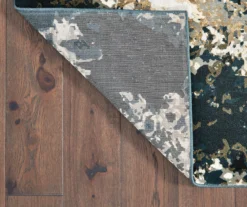 Bocleah Navy & White Distressed Textured Area Rug, (5.3' X 7.6') -Cuisinart Store 810551247 2