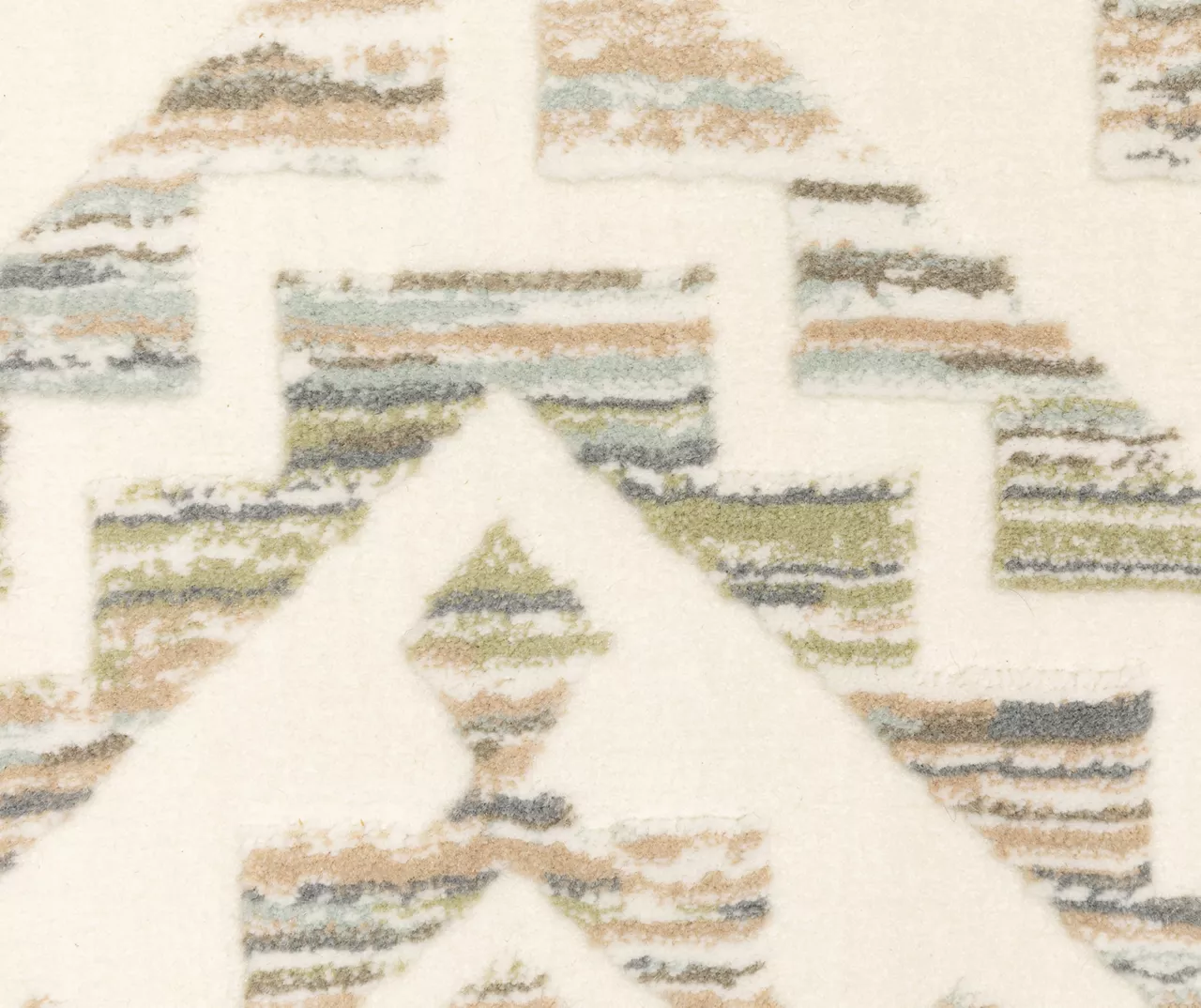 Capeita White & Earth-Tone Geometric Area Rug 2 Capeita White & Earth-Tone Geometric Area Rug - Image 2