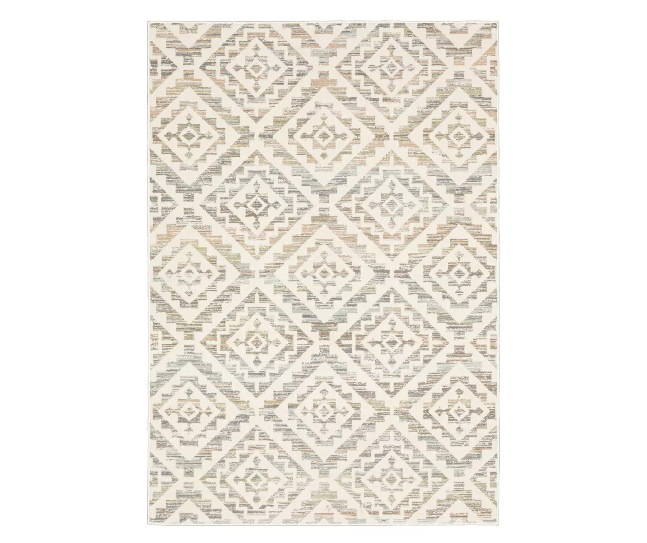 Capeita White & Earth-Tone Geometric Area Rug 12 Capeita White & Earth-Tone Geometric Area Rug - Image 12