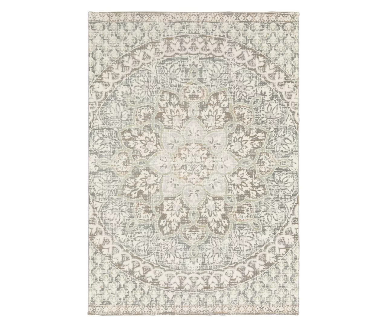 Capetah Ivory Floral Area Rug, (3.1' X 5.5') 1 Capetah Ivory Floral Area Rug, (3.1' X 5.5')