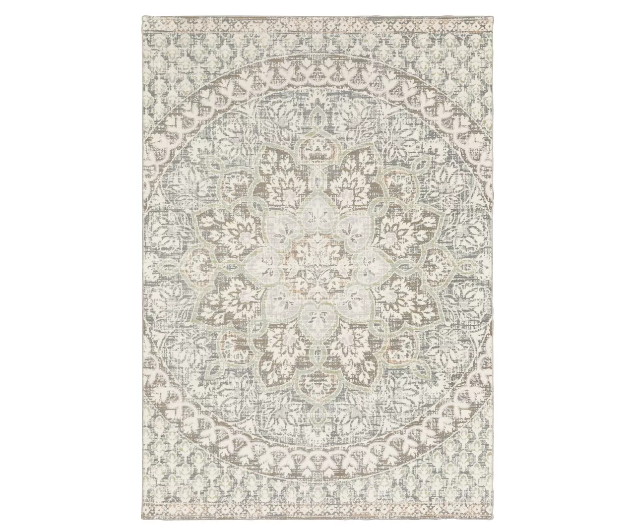Capetah Ivory Floral Area Rug, (7.1' X 10.1') 1 Capetah Ivory Floral Area Rug, (7.1' X 10.1')