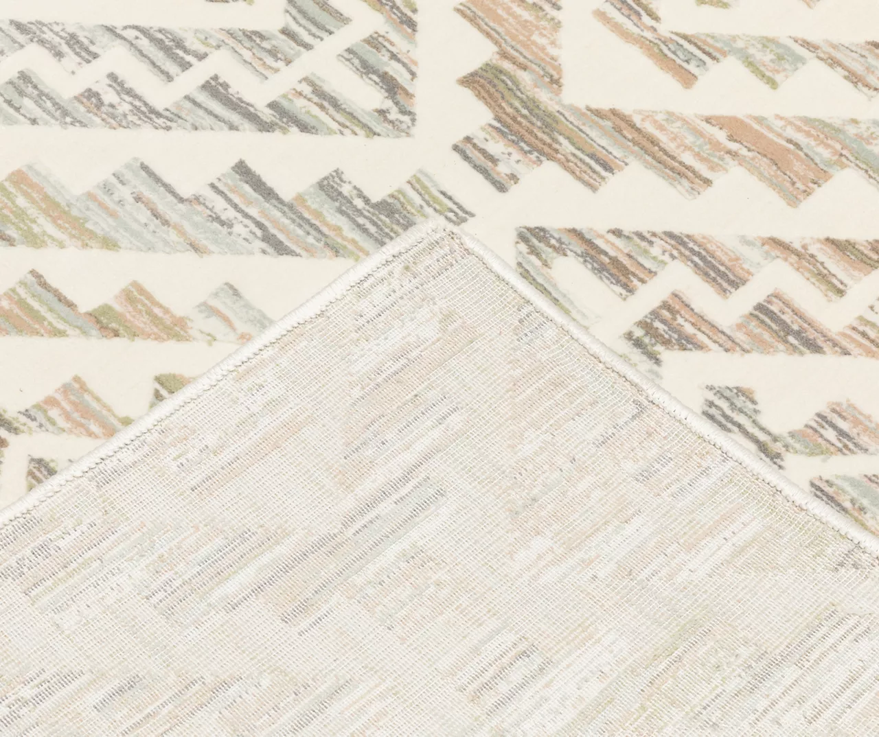 Capeita White & Earth-Tone Geometric Area Rug 9 Capeita White & Earth-Tone Geometric Area Rug - Image 9
