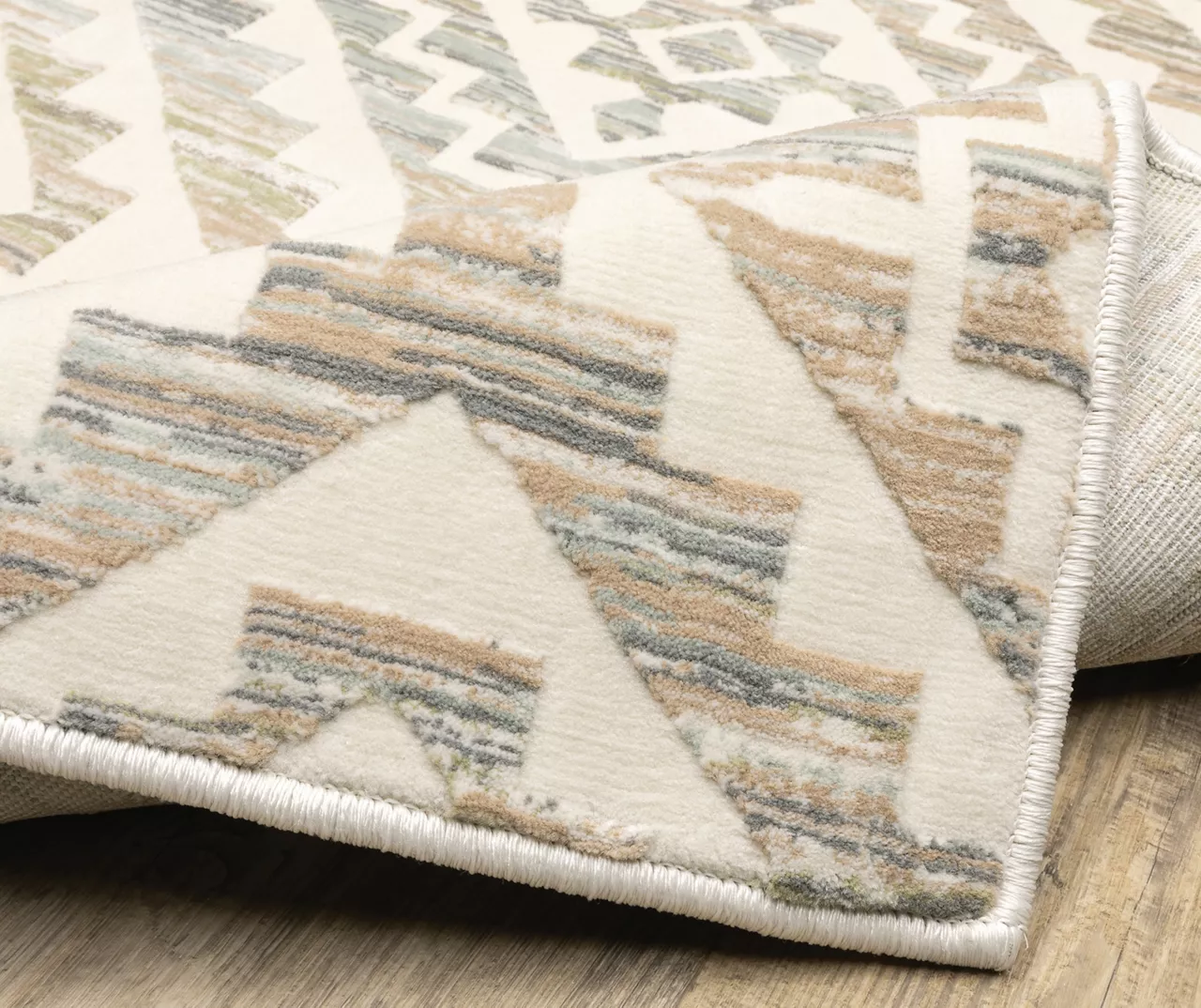 Capeita White & Earth-Tone Geometric Area Rug 11 Capeita White & Earth-Tone Geometric Area Rug - Image 11
