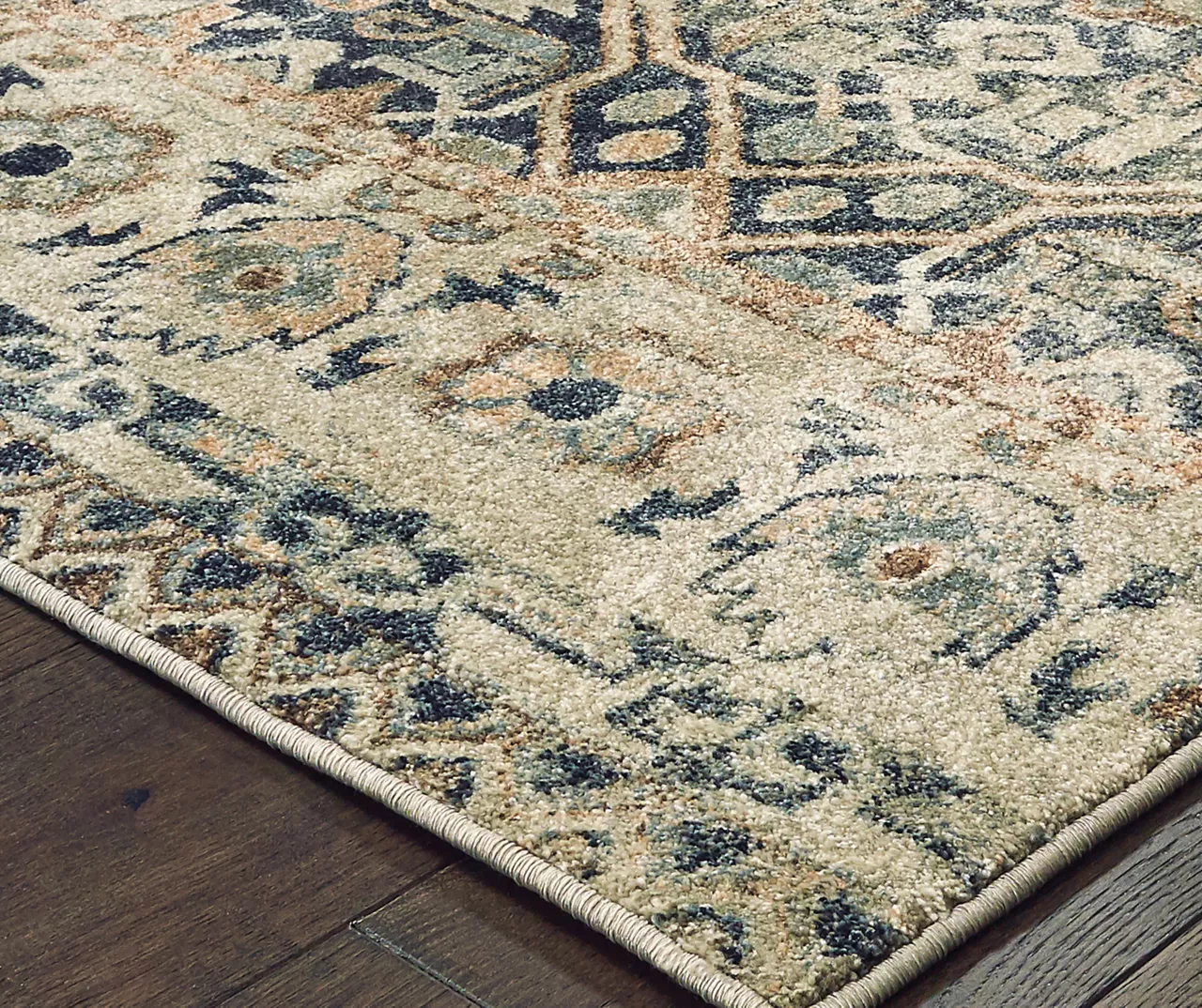 Raleek Blue & Ivory Geometric Area Rug 13 Raleek Blue & Ivory Geometric Area Rug - Image 13