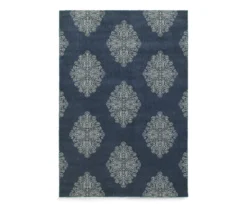Paslie Blue Floral Pattern Area Rug -Cuisinart Store 810551443