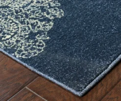 Paslie Blue Floral Pattern Area Rug -Cuisinart Store 810551444 1