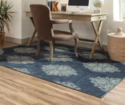 Paslie Blue Floral Pattern Area Rug -Cuisinart Store 810551444 3