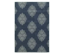 Paslie Blue Floral Pattern Area Rug -Cuisinart Store 810551447