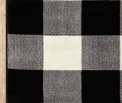 Geoffri Black & White Plaid Area Rug -Cuisinart Store 810551449 2