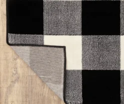 Geoffri Black & White Plaid Area Rug -Cuisinart Store 810551449 4