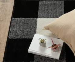 Geoffri Black & White Plaid Area Rug -Cuisinart Store 810551450 3