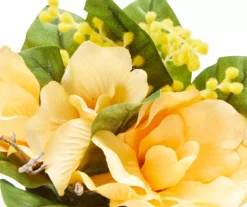 Orange Artificial Magnolia In Galvanized Pot -Cuisinart Store 810553912 1