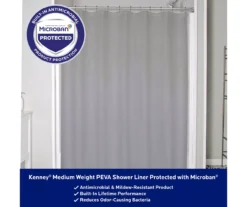 Gray Medium-Weight Microban PEVA Shower Liner -Cuisinart Store 810553972 A8 2