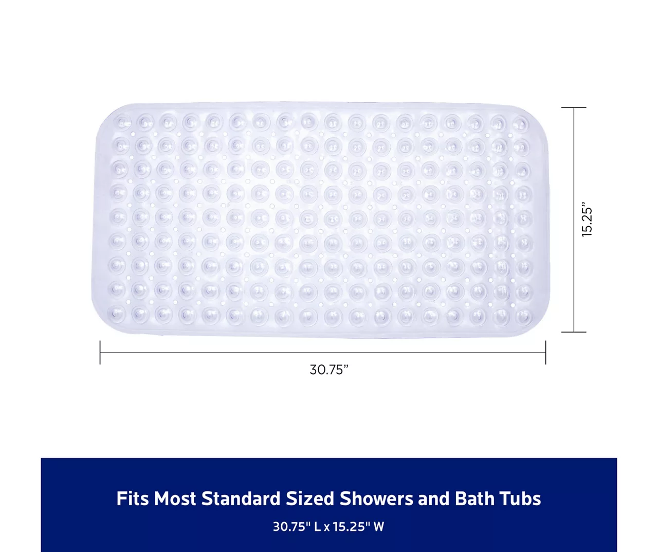 Clear Bubble Microban PVC Bath Mat 5 Clear Bubble Microban PVC Bath Mat - Image 5