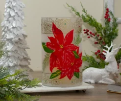 Northlight Red Poinsettia Flameless LED Candle Holder -Cuisinart Store 810554309 1