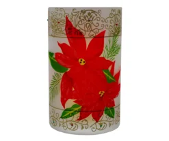 Northlight Red Poinsettia Flameless LED Candle Holder -Cuisinart Store 810554309 5