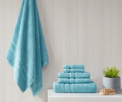 Aegan Aqua Turkish Cotton 6-Piece Towel Set 11 Aegan Aqua Turkish Cotton 6-Piece Towel Set -Cuisinart Store 810555732 1