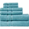 Aegan Aqua Turkish Cotton 6-Piece Towel Set
