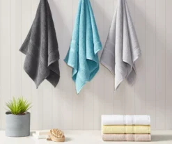 Aegan Charcoal Turkish Cotton 6-Piece Towel Set 12 Aegan Charcoal Turkish Cotton 6-Piece Towel Set -Cuisinart Store 810555735