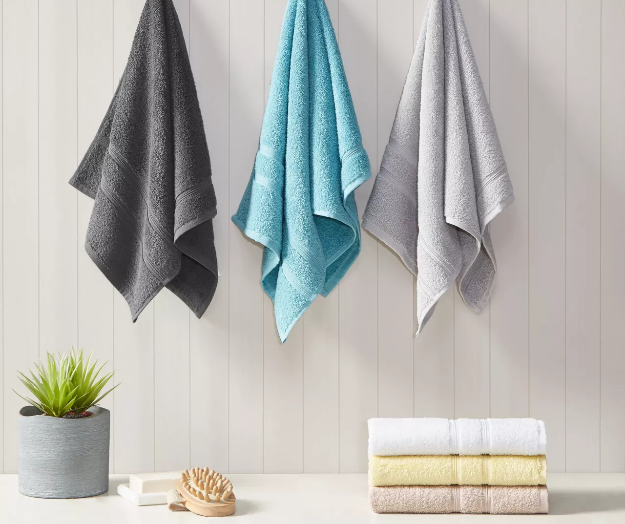 Aegan Charcoal Turkish Cotton 6-Piece Towel Set 4 Aegan Charcoal Turkish Cotton 6-Piece Towel Set - Image 4