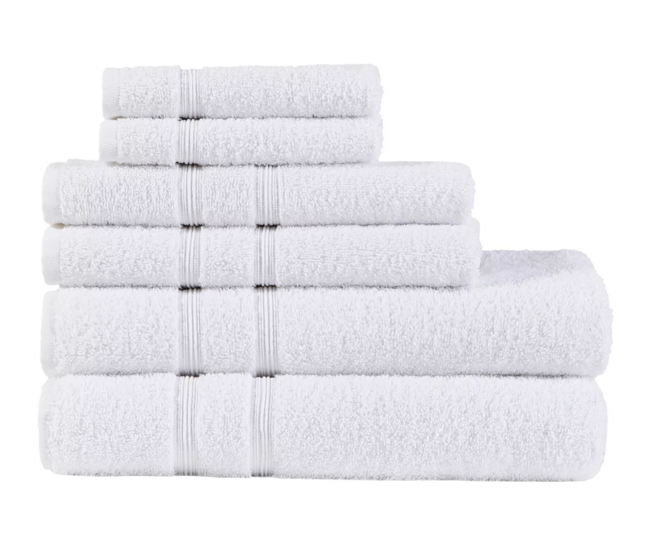 Aegan White Turkish Cotton 6-Piece Towel Set 1 Aegan White Turkish Cotton 6-Piece Towel Set