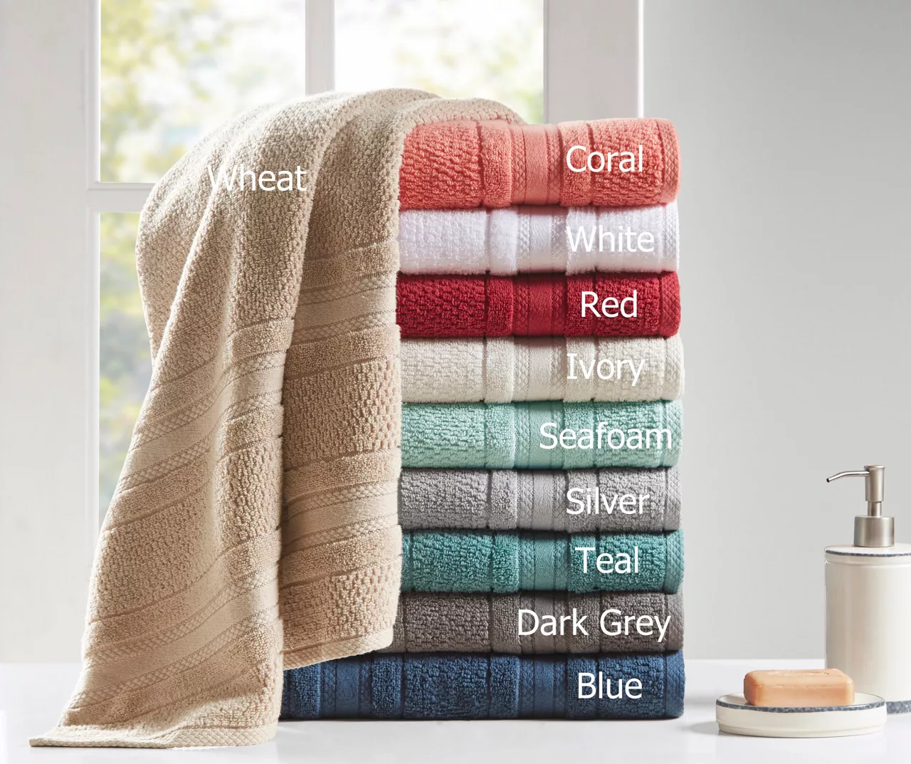 Blue Roman Lattice-Stripe 6-Piece Towel Set 6 Blue Roman Lattice-Stripe 6-Piece Towel Set - Image 6