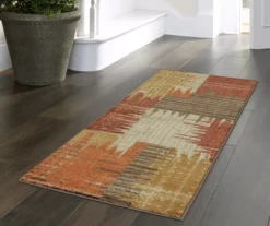 Brown & Red Abstract Patchwork Runner, (20" X 60") -Cuisinart Store 810557490 11